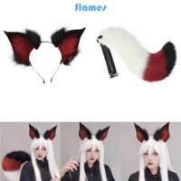 Fl Fox-Anime Quái Vật Đuôi Dễ Thương Sang Trọng-Fox Tai Đầu Trang Phục Hóa Trang Halloween Phụ Kiện Cosplay Đáng Yêu-Trang Trí Đuôi Cáo