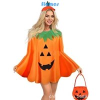 Fl Halloween Bí Ngô Áo Nón Halloween Bí Ngô Kẹo Túi Dành Cho Người Phụ Nữ Cosplay