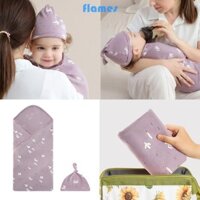 Fl Swaddles quấn có mũ cho trẻ sơ sinh Chăn bông 0-3 tháng