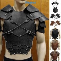 Fl Thời Trung Cổ Giả Da PU Trang Phục Giáp Halloween Cosplay Chiến Binh Giáp Vai Giáp Đôi Vai Bảo Vệ Harne