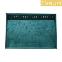 [Flameameer1] Khay Đựng Trang Sức Bằng Vải Nỉ Màu Xanh Lá Cây Sắp Xếp Gọn Gàng Cho Nữ