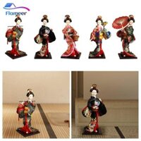 Flameer Geisha Nhật Bản 12 inch Thủ công mỹ nghệ Tượng trang trí máy tính để bàn cho