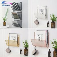 Flameer Treo Tường Kim Loại Trái Cây Giỏ Đựng Đồ Kệ Orgainzer