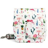 Flamingo Cactus mẫu da PU bảo vệ Camera Case Túi Ví FUJIFILM Instax Mini 7S / 7C Máy ảnh