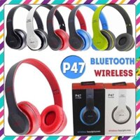 [Flash ⚡️ale] Tai nghe chụp tai bluetooth P47 có khe cắm thẻ nhớ GIÁ GỐC