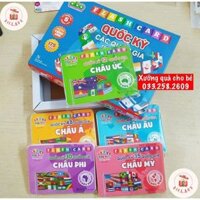 Flash Card Quốc Kỳ Các Quốc Gia Trên Thế Giới - Bộ thẻ học cờ các nước 5 châu lục (175 thẻ)