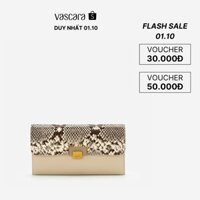 [Flash Sale 9H-10H | 01.10]Vascara Ví Dự Tiệc Nắp Gập Họa Tiết Vân Da Rắn - CLU 0094