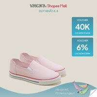 [Flash Sale 9H-9H30 | 4.4] Vascara Giày Sneaker Vải Canvas Nhấn Viền - SNK 0065