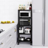 [FLASH SALE] Kệ lò vi sóng 3,4,5 tầng Sơn Đen Đa Năng -  Kệ Inox nhà bếp, Giá Tủ để đồ thông minh