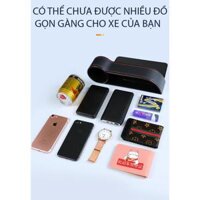 Flash Sale Khay Để Đồ Chèn Khe Ghế Ô Tô, Giá Để Đồ Chèn Khe Ghế, Hộp Đựng Đồ Xe Ô Tô, Bọc Da PU Cao Cấp - màu đen - ghế lái