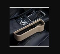 Flash Sale Khay Để Đồ Chèn Khe Ghế Ô Tô, Giá Để Đồ Chèn Khe Ghế, Hộp Đựng Đồ Xe Ô Tô, Bọc Da PU Cao Cấp - màu kem - ghế lái