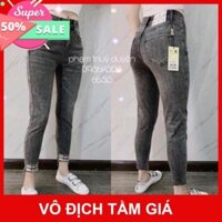 ⚡Flash Sale⚡ Quần Jean Bò Dáng Baggy Màu Khói Siêu Đẹp S132