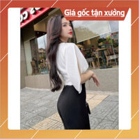 FLASH SALE SÉT ỐNG LOE XẺ TÀ ÁO CỔ TIM XẺ TAY CỰC XINH CHO NÀNG ĐI CHƠI, ĐI LÀM, ĐI TIỆC