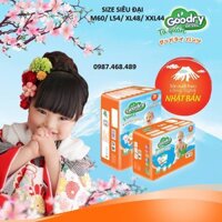 (Flash Sale) Tã quần Goodry M60/ L54/ XL48/ XXL44 MẪU MỚI 2018 CHỮ NHẬT