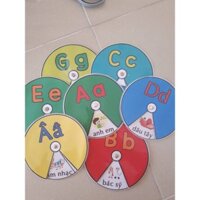 Flashcard Bảng Chữ Cái Tiếng Việt Đầu Tiên Cho Bé- Học liệu hình tròn bảng chữ cái tiếng việt cho bé 2-4 tuổi