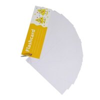 Flashcard Thẻ Ghi Nhớ Trắng - 13.5x4.5 cm - Học Tiếng Anh Kèm Khoen Bì