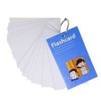 Flashcard Thẻ Ghi Nhớ Trắng - 9x5.4 cm - Học Tiếng Anh Kèm Khoen Bìa