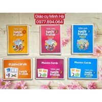 Flashcards Family and friends 1,2,3,4 -phiên bản national - thẻ ép plastic, khổ A5