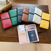 Flashpulse Giá đỡ hộ chiếu chống trộm, Túi đựng giấy chứng nhận dây kéo máy bay, Hộp đựng vé đa chức năng chữ dễ thương Kẹp hộ chiếu Phụ kiện du lịch