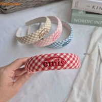 Flashpulse Hàn Quốc Băng Đô, Thương Hiệu Thời Trang Ngọt Ngào Emis Hair Band, Cá Tính Thêu Chữ Kẻ Sọc Tóc Vòng Ngoài Trời