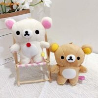 Flashpulse Rilakkuma Móc khóa sang trọng, Móc khóa linh vật Pandent nhỏ Korilakkuma, Túi đi học Túi động vật nhồi bông Charm Kawaii Gấu sang trọng cho trẻ em