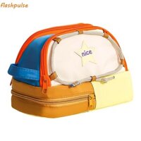 Flashpulse Túi đựng văn phòng phẩm nhiều lớp, Túi đựng bút chì ngôi sao Hộp đựng văn phòng phẩm Túi đựng bút lớn, Hộp đựng bút chì 3 lớp di động Hộp đựng đồ trang sức Hộp đựng bút chì dành cho học sinh Dụng cụ viết