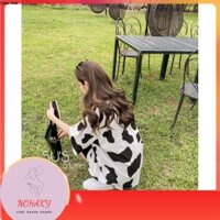 [FLASHSALE] Bộ Áo Phông Bò Sữa Quần Legging Set Áo Thun Cộc Tay Quần Lửng Nữ Dáng Ôm HA32