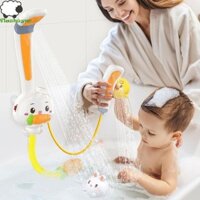 Flashsync Đồ chơi phun nước điện cho bé, 3 chế độ phun có thể thu vào Đồ chơi tắm thỏ cho trẻ em, Chống thấm nước bền bỉ Tay cầm thoải mái Đồ chơi tắm điện thỏ có thể tháo rời cho bé gái