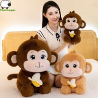 Flashsync Khỉ Nhồi Bông Búp Bê, Nhồi Bông Chuối Khỉ Sang Trọng Đồ Chơi, Khỉ Thú Nhồi Bông Kawaii Hoạt Hình Mềm Chuối Khỉ Búp Bê Trẻ Em