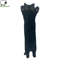 Flashsync Mèo Đen Sang Trọng, Thú Nhồi Bông Gối Ngủ Mèo Dài, Trang Trí Giường Sofa Đệm Kawaii 50cm Búp Bê Mèo Nhồi Bông Trẻ Em Bé Gái