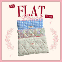 FLAT POUCH - Túi vải phom dẹt chần bông Kikidaily đựng bút, đồ make up tiện dụng