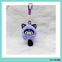 Fleeta Original Cô Gái Dễ Thương Sang Trọng Sanrio Kuromi Giai Điệu Quế Túi Chó Mặt Dây Chuyền Móc Khóa