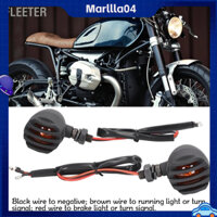 FlEETER Cặp Đèn Xi Nhan Xe Máy Có Nắp Nướng 3 Dây Retro 10Mm Lỗ Lắp Đặt Thay Thế Đa Năng