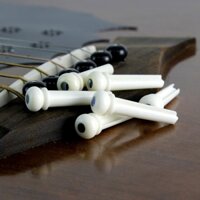 Fleor 6 Chiếc Acoustic Guitar Xương Cầu Chân Màu Trắng Cho Đàn Guitar Acoustic Phần