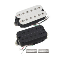 Fleor Alnico 5 Humbucker Pickup Double Coil Electric Guitar Pickup cho các bộ phận đàn Guitar, Màu đen / trắng