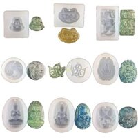 Flgo 10 Kiểu Trung Quốc Bùa Hộ Mệnh Nhựa Đúc Khuôn DIY Guanyin Khuôn Silicon