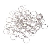 Flgo 100 Chiếc Vòng Chìa Khóa Bằng Thép Không Gỉ Móc Khóa Du Lịch DIY Móc Khóa Bên