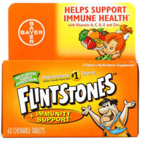 Flintstones Children’s Multivitamin Supplement + Immunity Support Fruit 60 Chewable Tablets