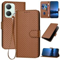 Flip Case Cho VIVO Y03 Vỏ Da Ví Khe Cắm Thẻ Điện Thoại Ốp Lưng Dây
