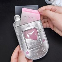 Flip Phone Photo Card Holder Khung Ảnh Bạc Hộp Đựng Thẻ Kpop Album Ảnh Thần Tượng Với Mặt Dây Chuyền Ngôi Sao