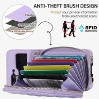 Flip Samsung Z 6 5 4 3 Slant Body Lanyard Da Zipper Wallet Khe Cắm Thẻ Có Nắp Gập Chống Số