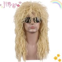 Flippe Halloween Party Cosplay Tóc Giả, Cong Punk 70s 80 Rockstar Tóc Giả, Lông Tơ Dài Cosplay Rockstar Phụ Kiện