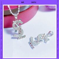 FLORA D0711 - [Bán lẻ mặt] Dây chuyền bạc hình chữ Y S L dành cho nữ