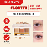 [FLORTTE] Bảng Che Khuyết Điểm FLORTTE 3 Ô Mini Kèm cọ