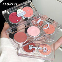 FLORTTE Má hồng dạng kem hai màu tự nhiên lì kem đa năng
