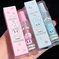 Flortte Natural Pink Series Lip Essence Lotion BUNNY Co-Branded Lip Gloss Dầu dưỡng ẩm môi