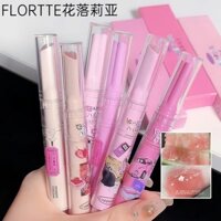 Flortte Son bóng rắn tình yêu son môi nụ hôn đầu tiên dính loại nước ánh sáng tinh khiết khao khát kiểu tóc