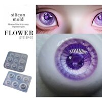 FLOWER EYE CARVING Khuôn silicone mắt doll bjd resin casting kiểu realistic flower carving
