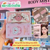 FLOWER KNOWS Strawberry Cupid Collection Make - Up Palette Bảng Mắt # 02 𝐒𝐭𝐫𝐚𝐰𝐛𝐞𝐫𝐫𝐲 𝐂𝐮𝐩𝐢𝐝 ( 𝐭𝐡𝐢𝐞̂𝐧 𝐭𝐡𝐚̂̀𝐧 𝐂𝐮𝐩𝐢𝐝 𝐯𝐚̀ 𝐪𝐮𝐚̉ 𝐝𝐚̂𝐮 𝐭𝐚̂𝐲 đ𝐚̣̆𝐜)