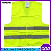 Fluorescent Green Reflective Vest Sleeveless Tops Traffic Running Safety Reflector with Reflective Stripe